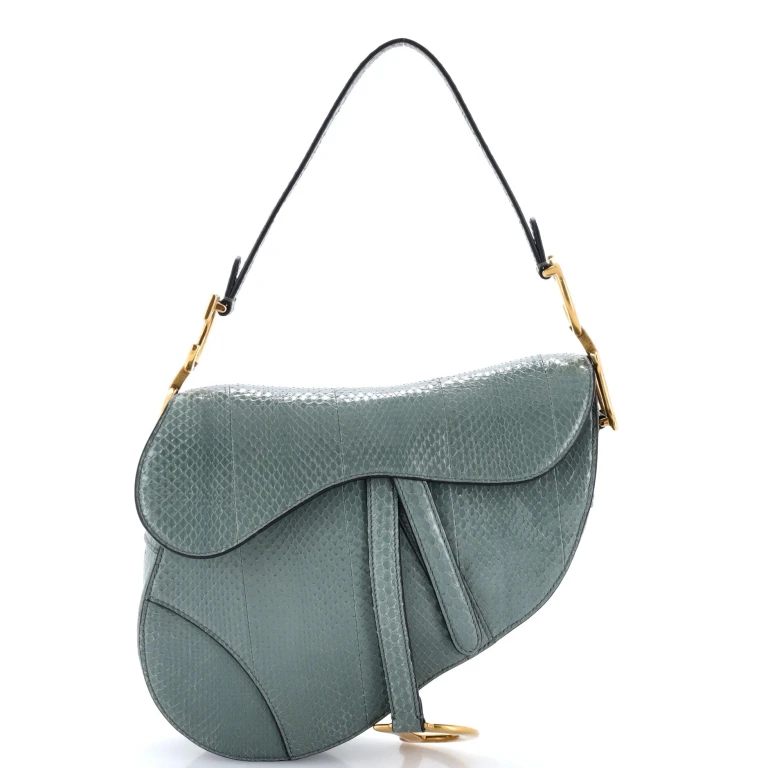 Saddle Handbag Python Medium
