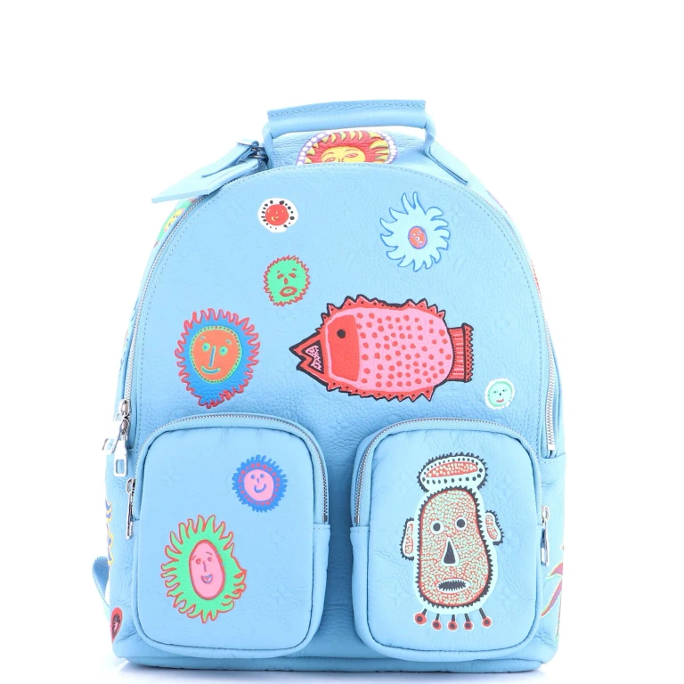 Multipocket Backpack Yayoi Kusama Faces Monogram Taurillon Leather