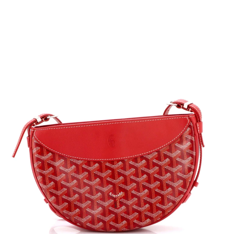 Hirondelle Shoulder Bag Coated Canvas and Leather