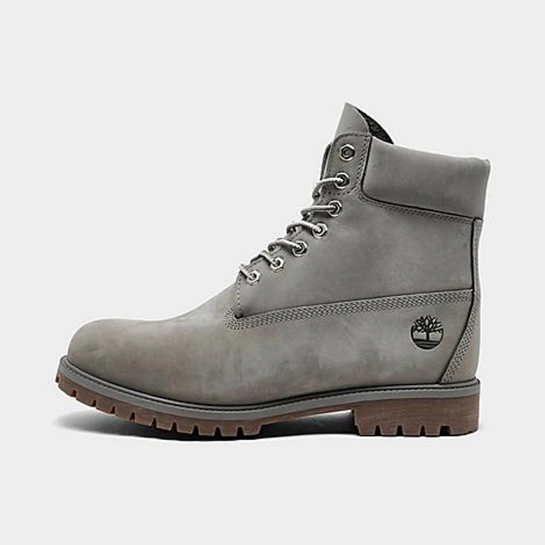 Timberland Men's 6 Inch Premium Waterproof Boots in Medium Grey Size: 7.5