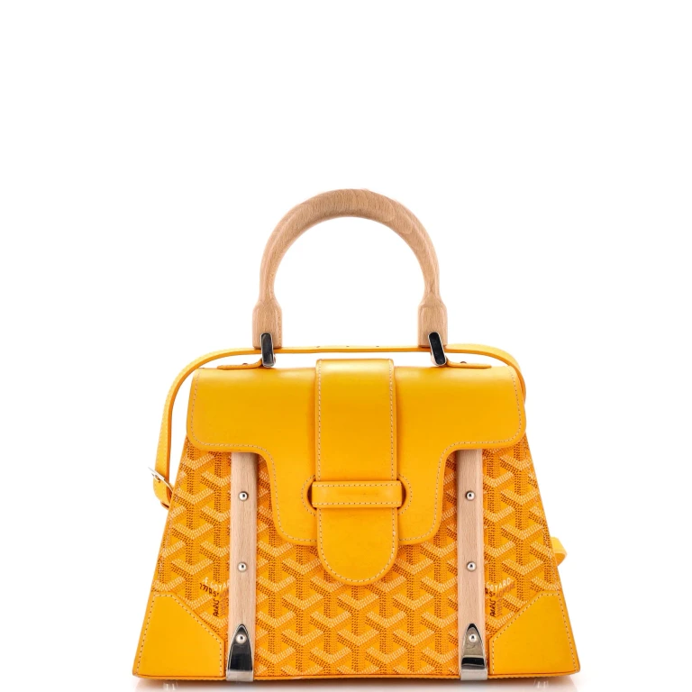 Saigon Top Handle Bag Coated Canvas with Leather PM