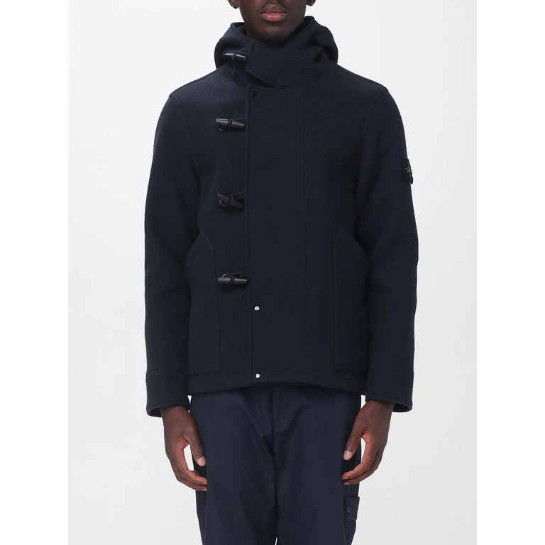 Wool Duffle Coat with Hood and Compass Logo (4100039S0453V0020)