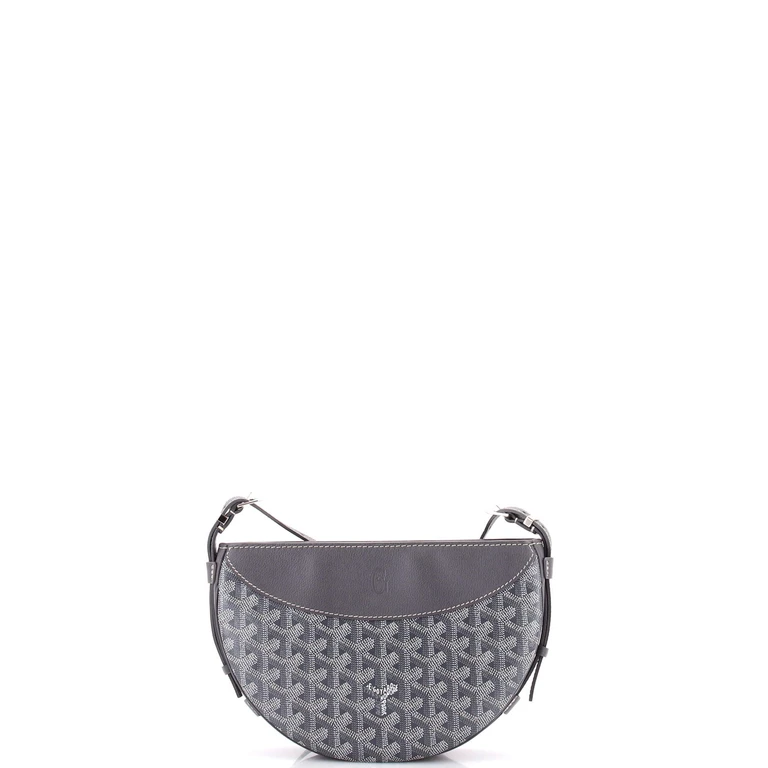 Hirondelle Shoulder Bag Coated Canvas and Leather