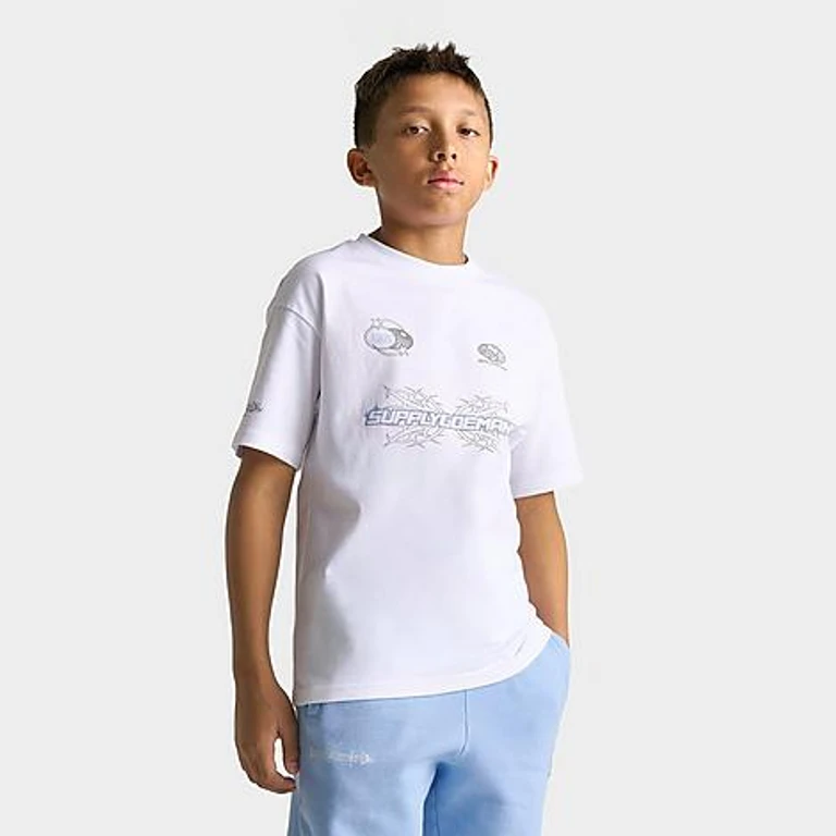 Supply & Demand Big Kids Fury T-Shirt in Optic White Size: Small