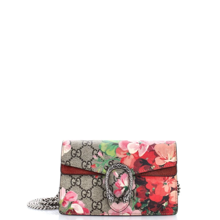 Dionysus Bag Blooms Print GG Coated Canvas Super Mini