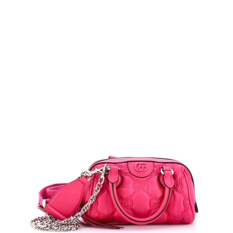 Ophidia Convertible Boston Top Handle Bag GG Matelasse Leather Mini