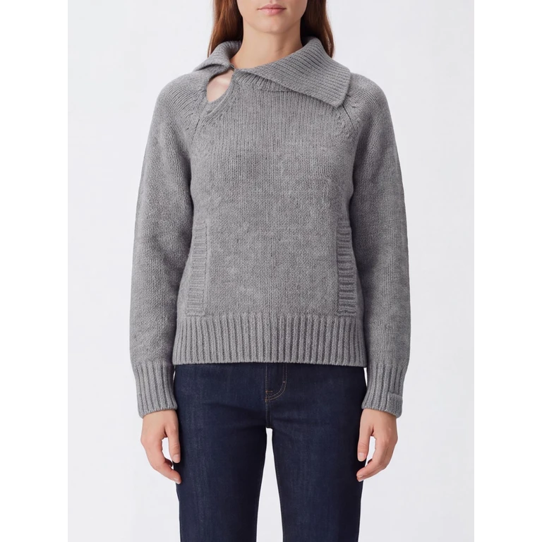 Sweater Woman color Grey (1426KJU007547AASYMMETRICCOLLAR9998)