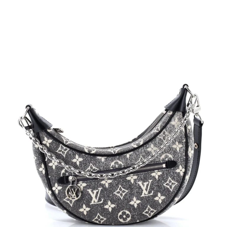 Loop Handbag Monogram Jacquard Denim