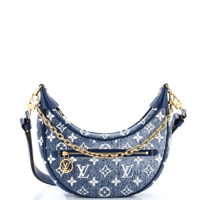 Loop Handbag Monogram Jacquard Denim