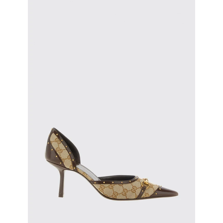 Savoy GG Jacquard Fabric Court Shoes with Studs and Stiletto Heel (875052FAF7F9649)