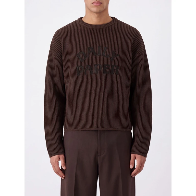 Crew-Neck Cotton Jumper with Contrasting Logo (2610115MOLE)
