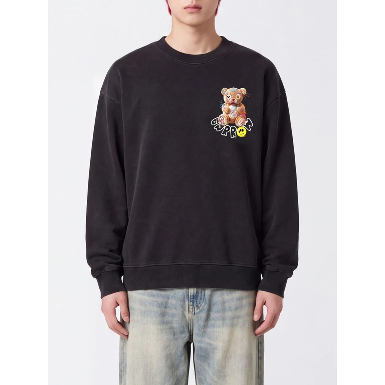 katoenen sweatshirt met teddybeer-rugprint