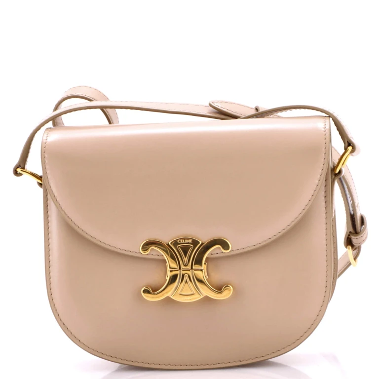 Triomphe Besace Clea Flap Bag Leather