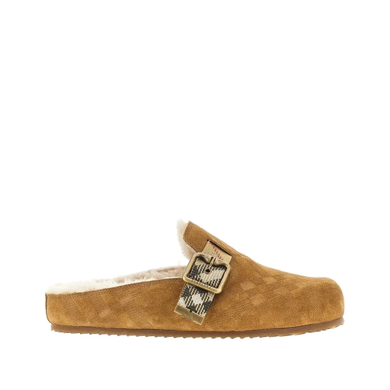Check suede leather 'Urchin' clogs Woman 36