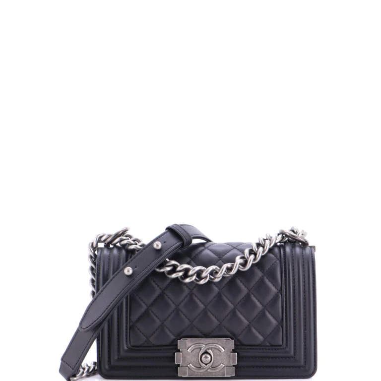 Boy Flap Bag Quilted Lambskin Small