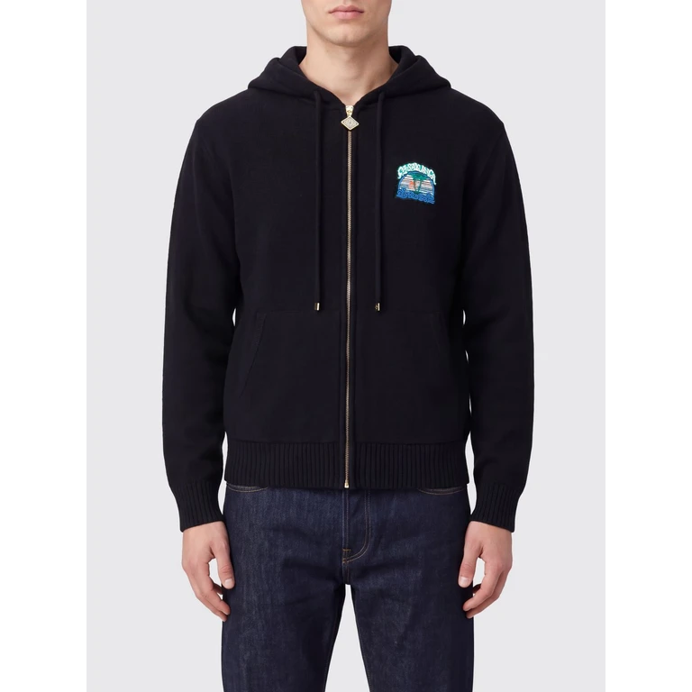Graphic Print Wool Zip-Up Hoodie (MPF26KW1430MULTI)