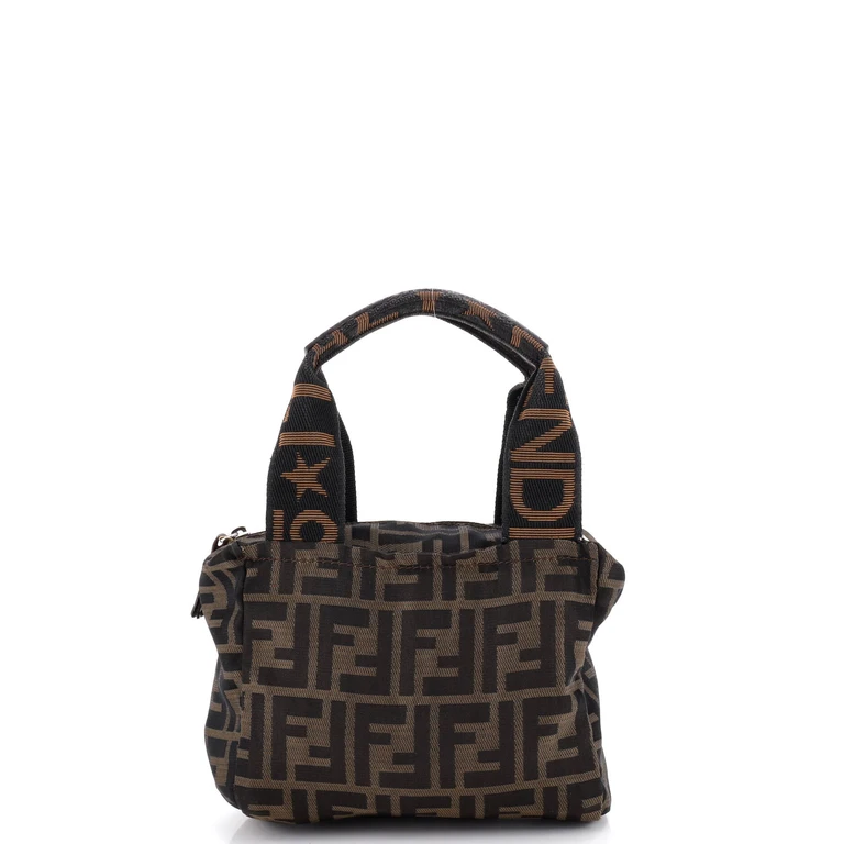 Vintage 1925 Cosmetic Tote Zucca Canvas Mini