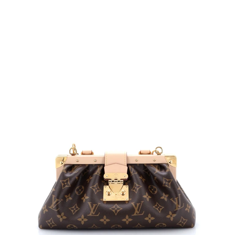 Monogram Top Handle Frame Clutch Monogram Canvas
