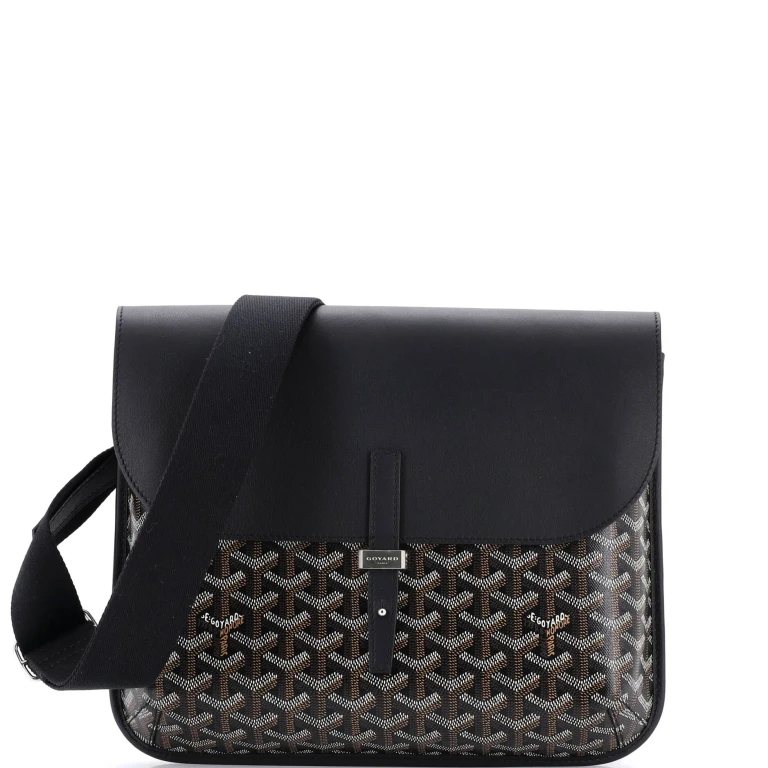 Coursier Messenger Bag Coated Canvas and Leather
