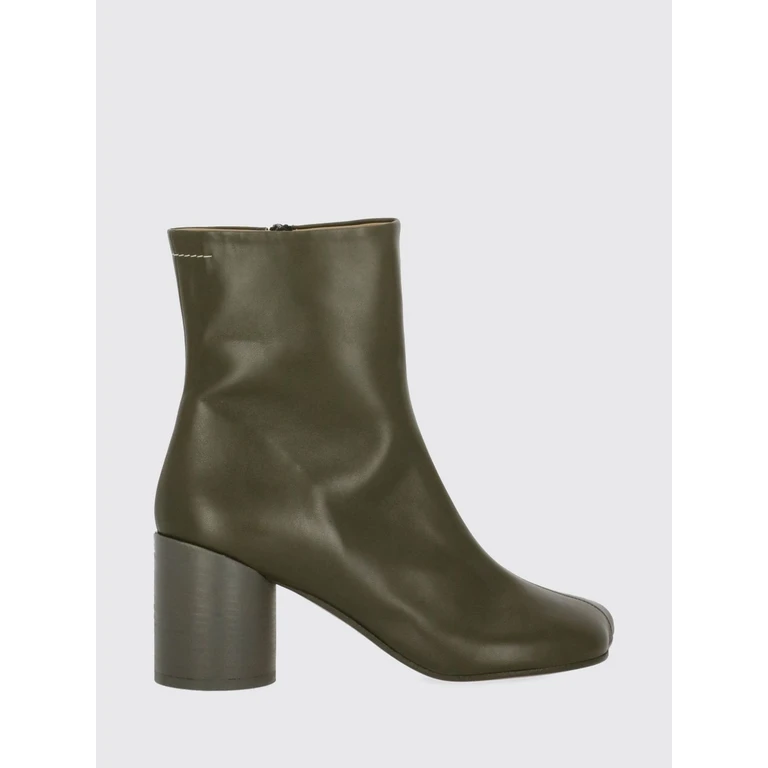 Botins Anatomic em pele com salto cilíndrico