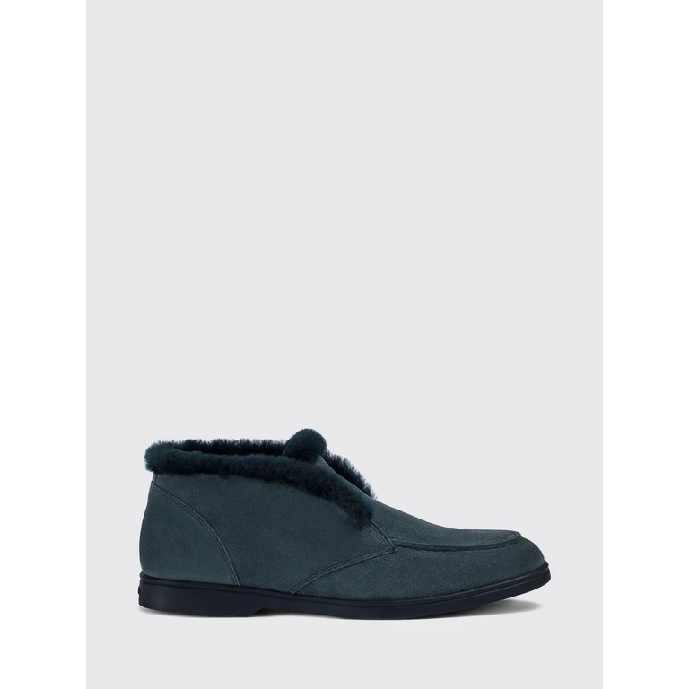 DOUCAL'S Suede Chukka Boots with Shearling Lining and Rubber Sole (DD8968JOANUM252BB38)
