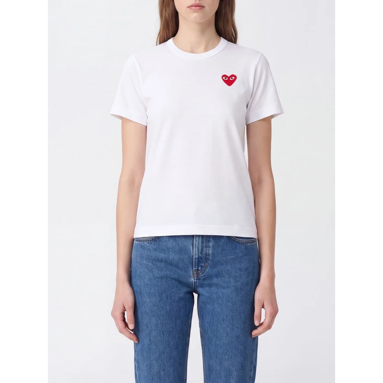 Contrast Logo Cotton Crew-Neck T-Shirt (AXT108051WHITE)