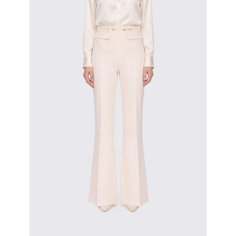 Pantalon Elisabetta Franchi taille haute en crêpe stretch