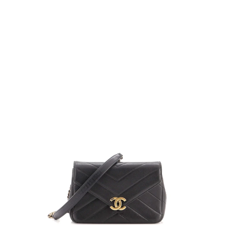 Coco Envelope Flap Bag Chevron Leather Mini
