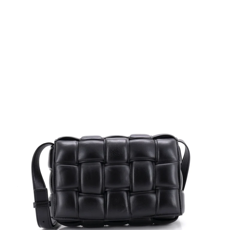 Cassette Crossbody Bag Padded Maxi Intrecciato Leather