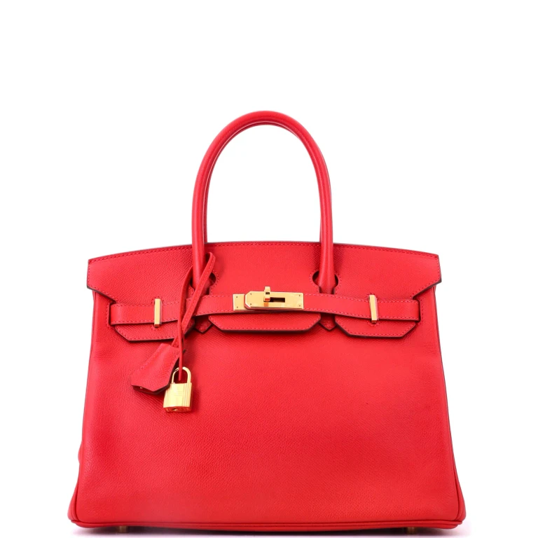 Birkin Handbag Rouge Casaque Epsom with Gold Hardware 30