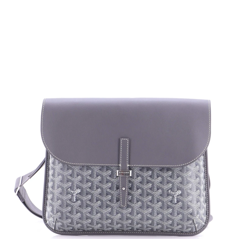 Coursier Messenger Bag Coated Canvas and Leather