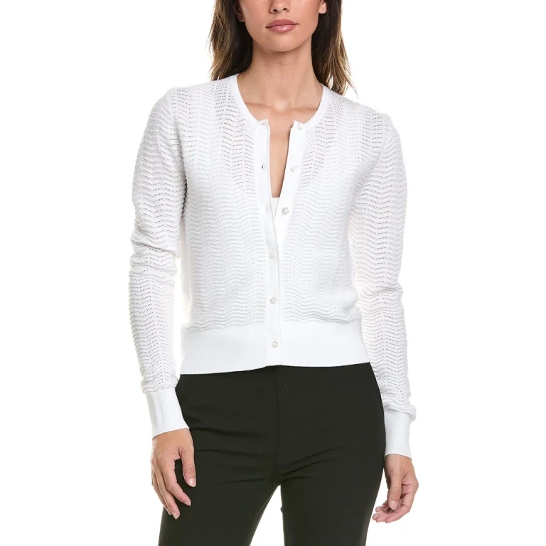 Pointelle Cropped Cardigan