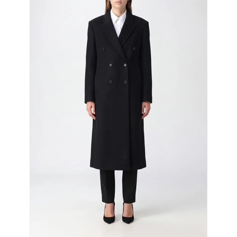 LOULOU DE SAISON Coat Woman color Black (ROSCOLDSWOBLK)
