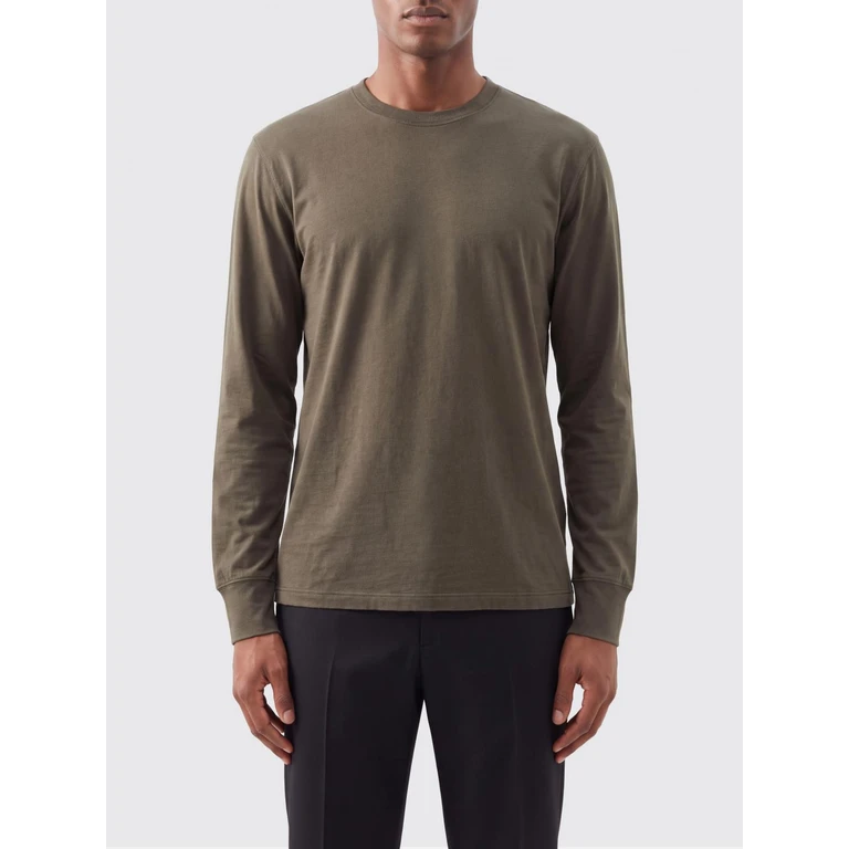 Lyocell and Cotton Long-Sleeved Crew Neck Jumper (JCL006JMT012GAV)