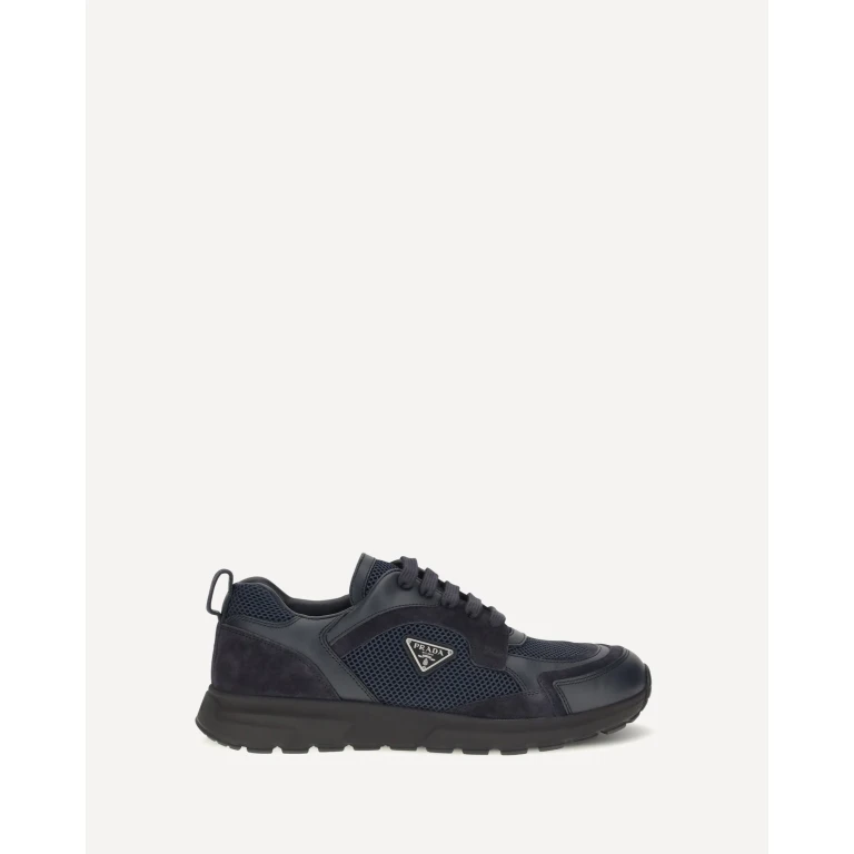 Prax leather and fabric Sneakers Male 8.5
