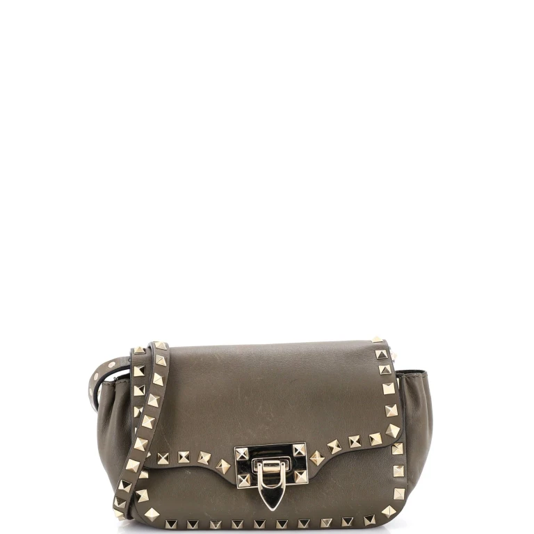 Rockstud Flip Lock Flap Bag Leather Mini