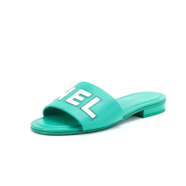 Women's CHA-NEL Mule Sandals Leather