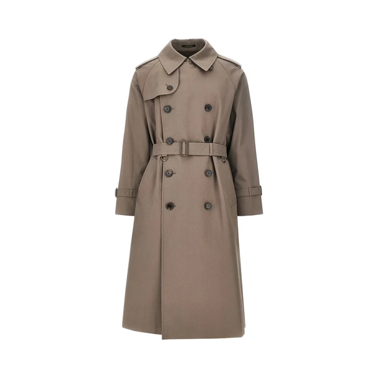 Cotton double-breasted long trench-coat Man L