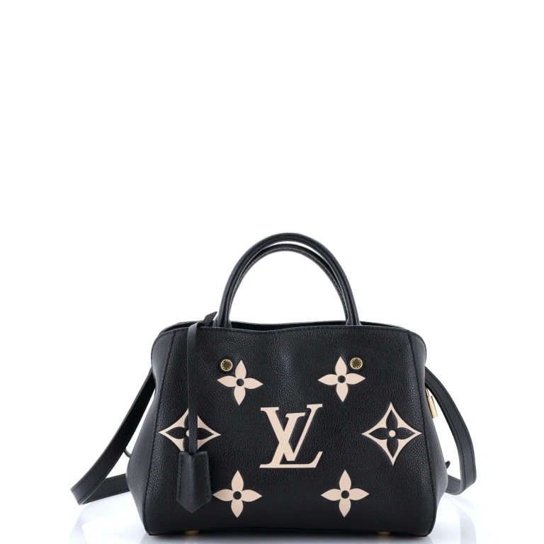 Montaigne Handbag Bicolor Monogram Empreinte Giant BB