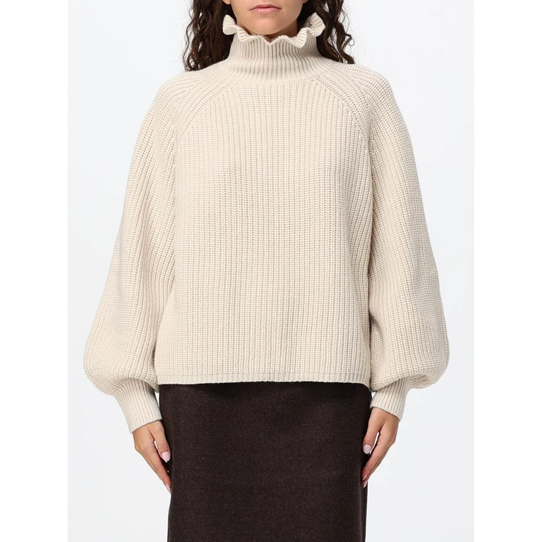 Wool and Cashmere Turtleneck Jumper with Balloon Sleeves (2621366182600002)