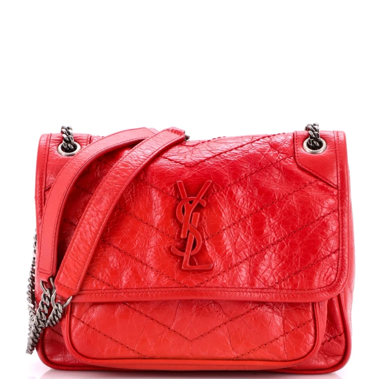 Niki Chain Flap Bag Matelasse Chevron Leather Baby