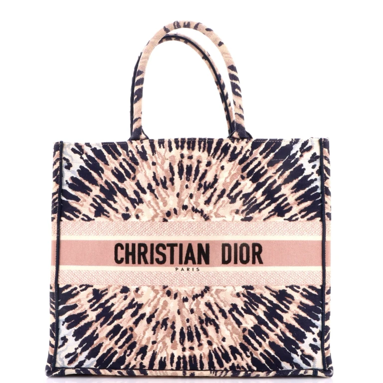 Book Tote Embroidered Canvas Large