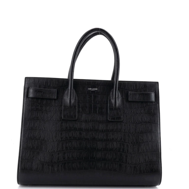 Sac de Jour Bag Crocodile Embossed Leather Medium