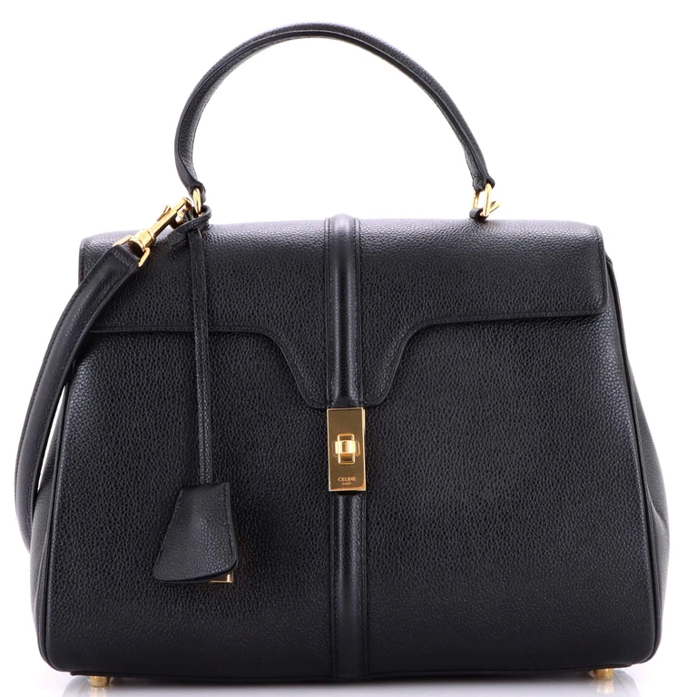 16 Top Handle Bag Grained Calfskin Medium