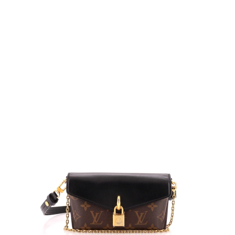 Padlock on Strap Handbag Monogram Canvas and Leather