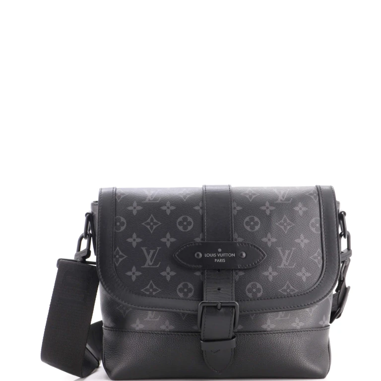 Saumur Messenger Bag Monogram Eclipse and Leather