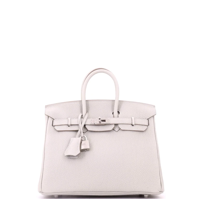 Birkin Handbag Gris Perle Togo with Palladium Hardware 25