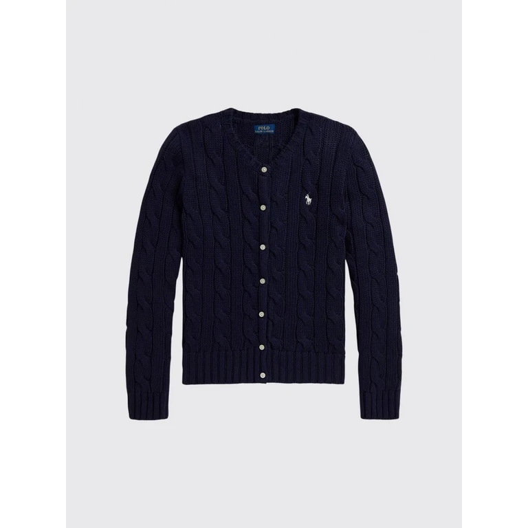 Boy's Cotton Crewneck Jumper with Iconic Pony Embroidery (313B25968004)