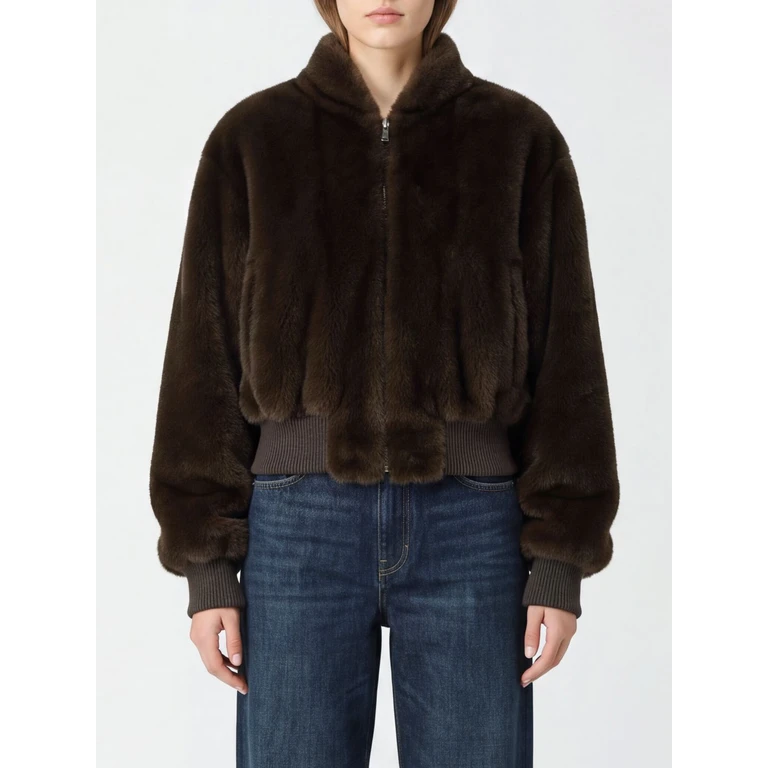 Fur Coat Woman color Brown (6801643IU9772000)