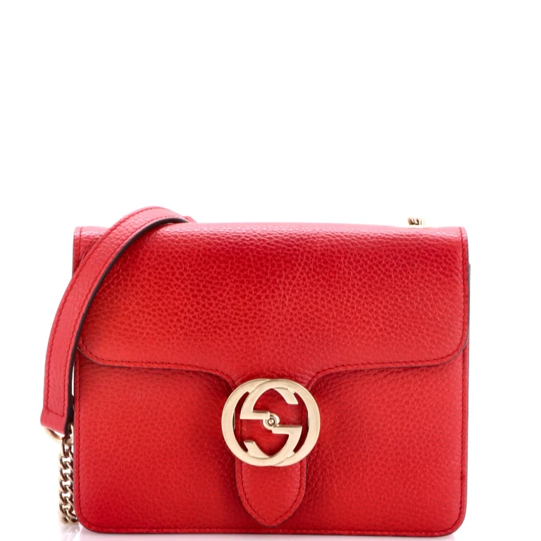 Interlocking Shoulder Bag Leather Small
